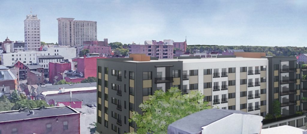 Landis Place on King seen from a high vantage point.