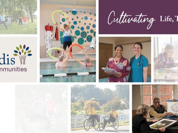 A collage showing the various amenities that Landis Communities provides.