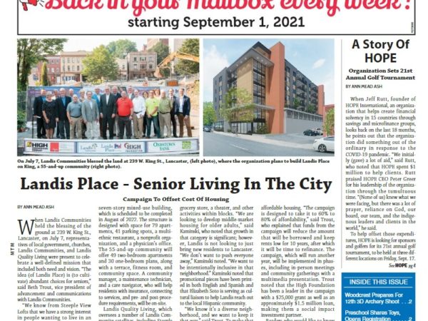 A merchandiser article on Landis Place on King.