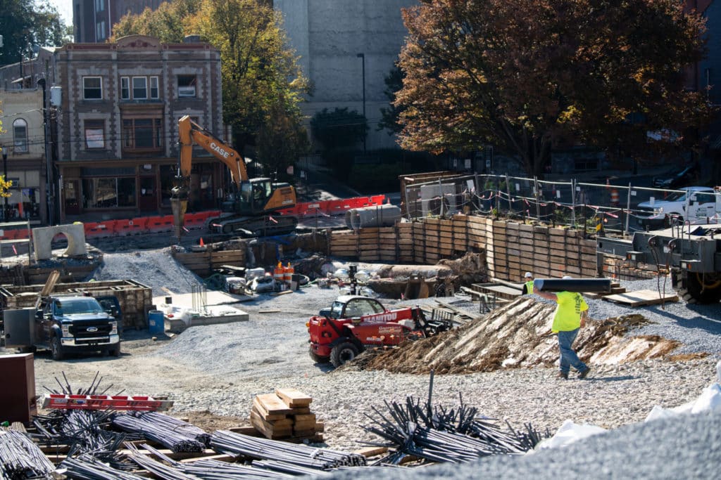 view of whole construction site