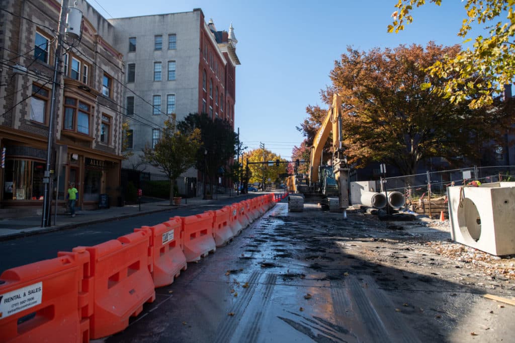 road by construction site