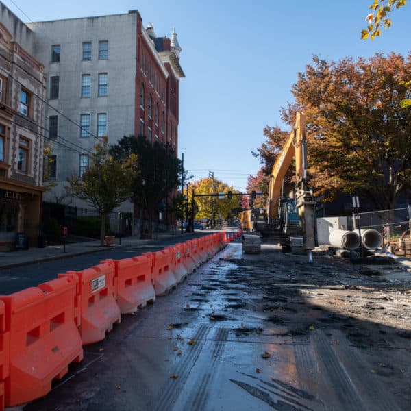 road by construction site