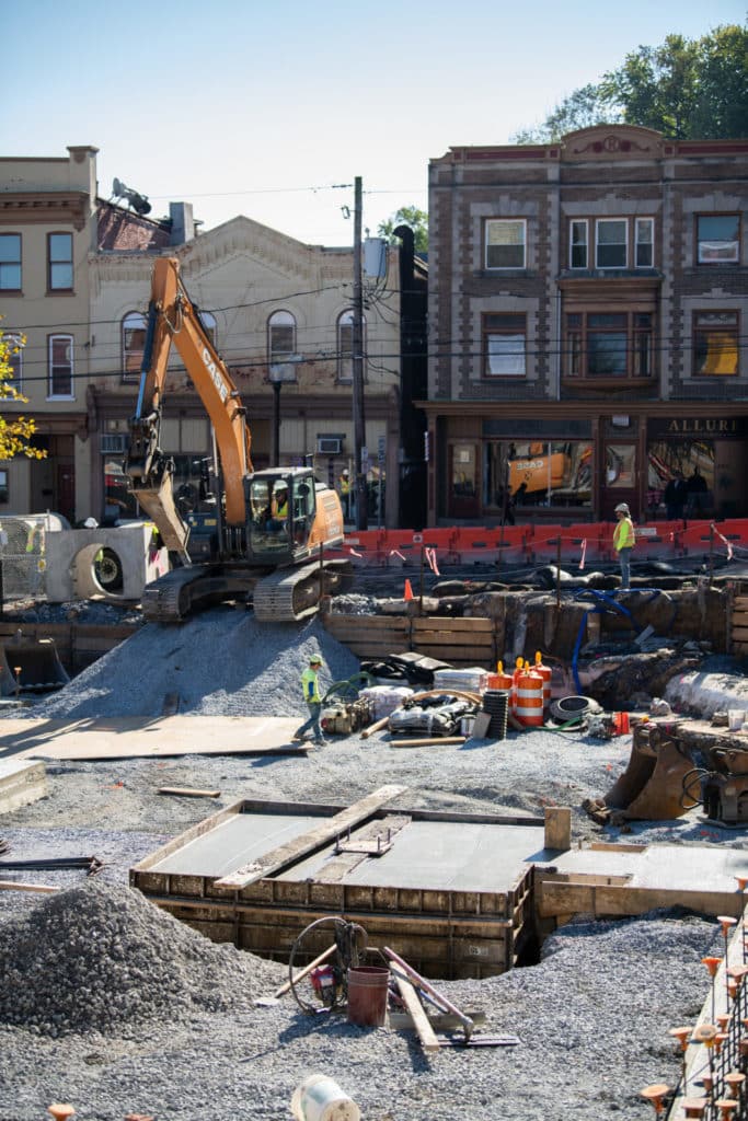 earth mover on construction site