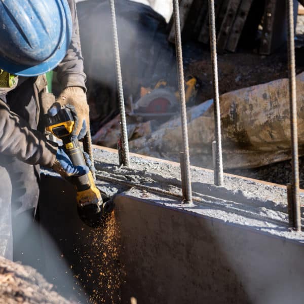 Construction crew member working