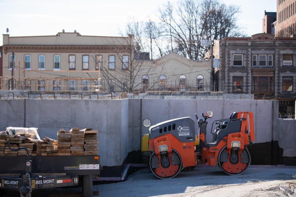 construction equipment on site