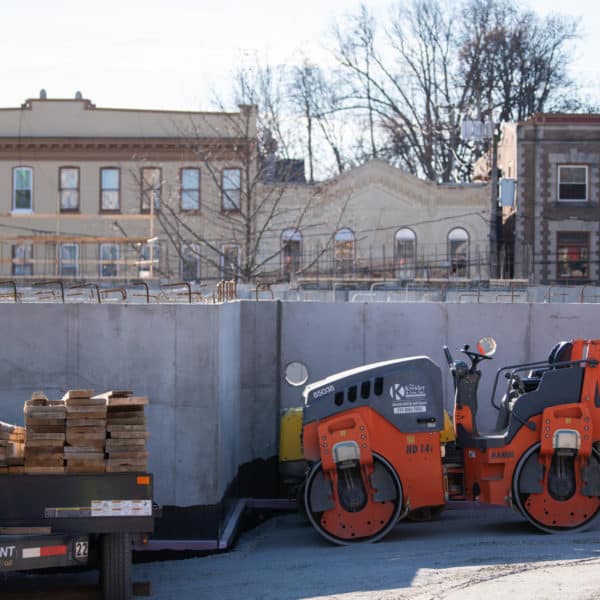 construction equipment on site