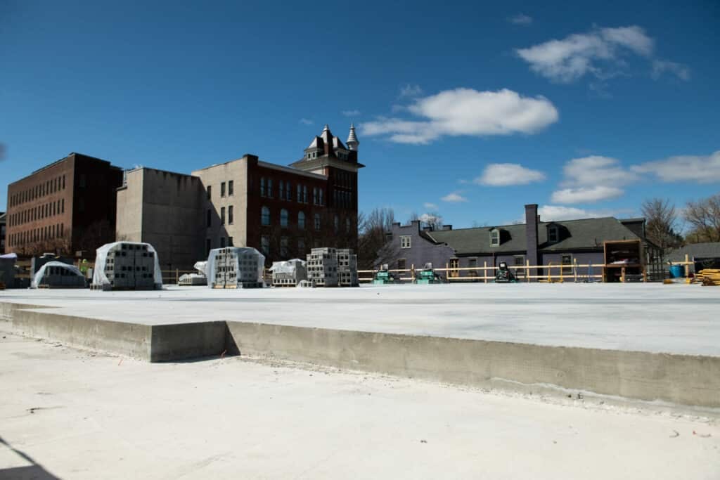 top floor of construction site in progress