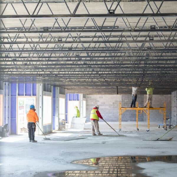 rafters inside of construction site