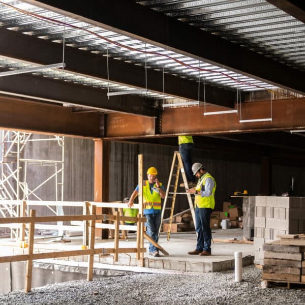 inside building under new construction