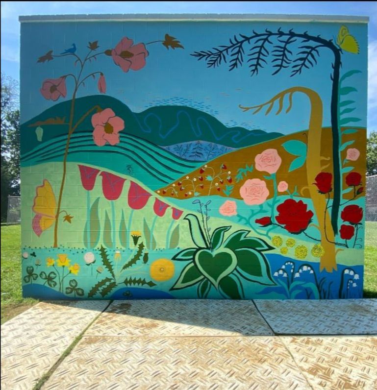 Colorful mural outdoors