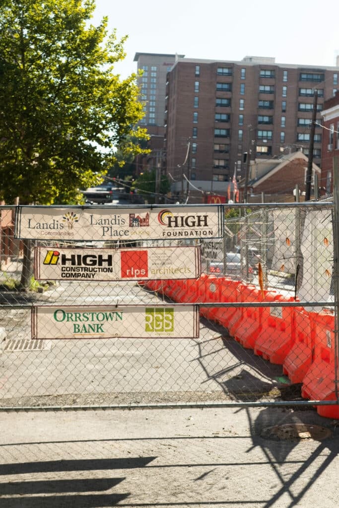 signs on construction site