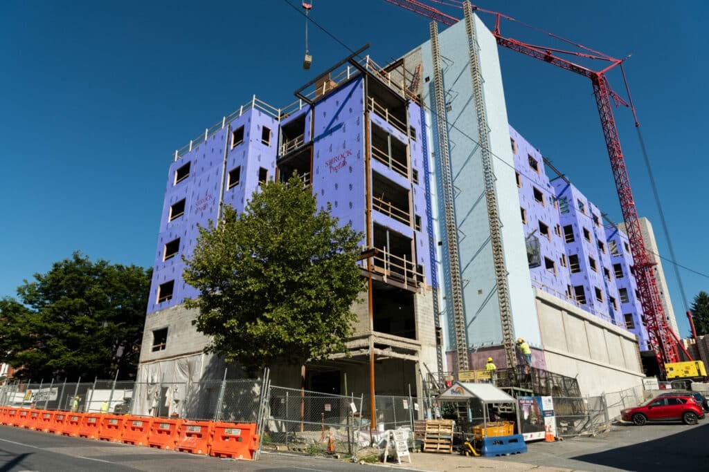 corner of building under construction