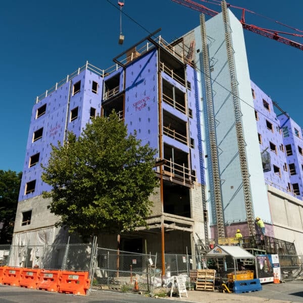 corner of building under construction